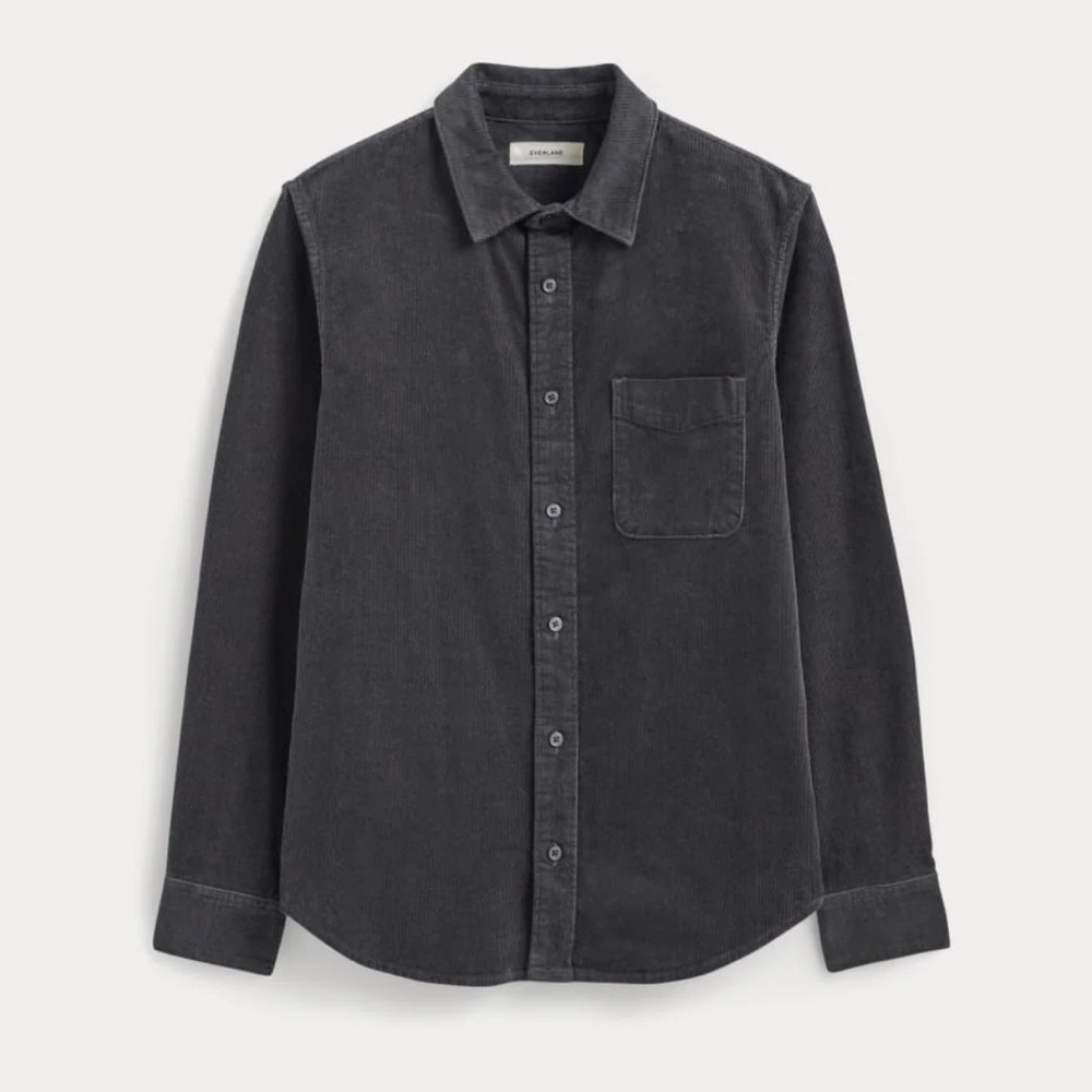 Everlane 98 % organic cotton botton down men’s long sleeves casual black shirt L